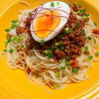 Snapdishの料理写真:油そばならぬ油そうめん|cookingパパ五郎さん