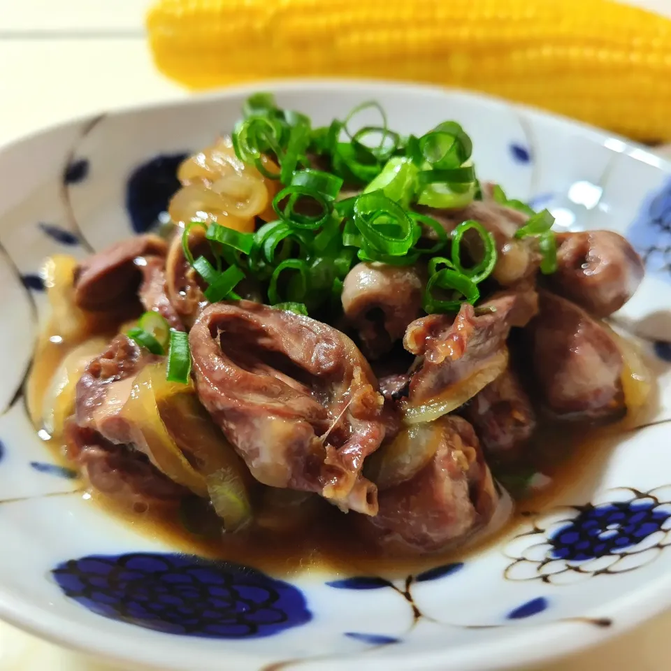 鶏ハツと玉ねぎ甘辛煮|ポトスさん