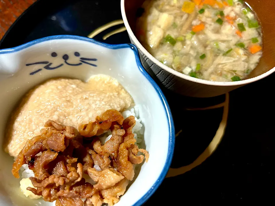 生姜焼きでスタミナ丼|もちこさん