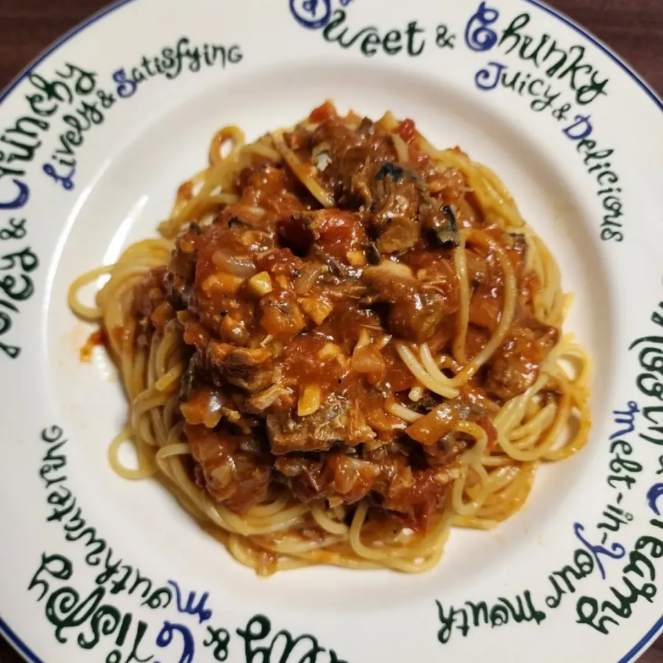 さば缶のトマトパスタ|ひろにぃさん