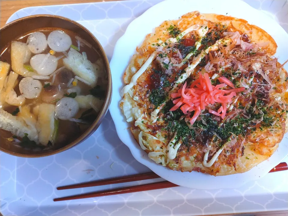 たこやき粉でお好み焼き♡もちもち🤤|さゆさん