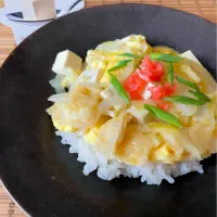 豆腐と南関あげの玉子とじ丼