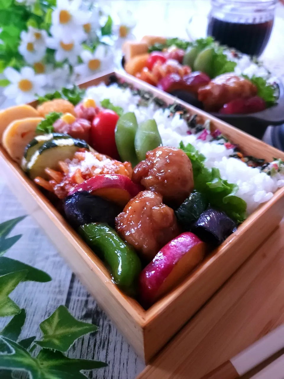 Snapdishの料理写真:豚肉甘酢炒め弁当|sugar beansさん