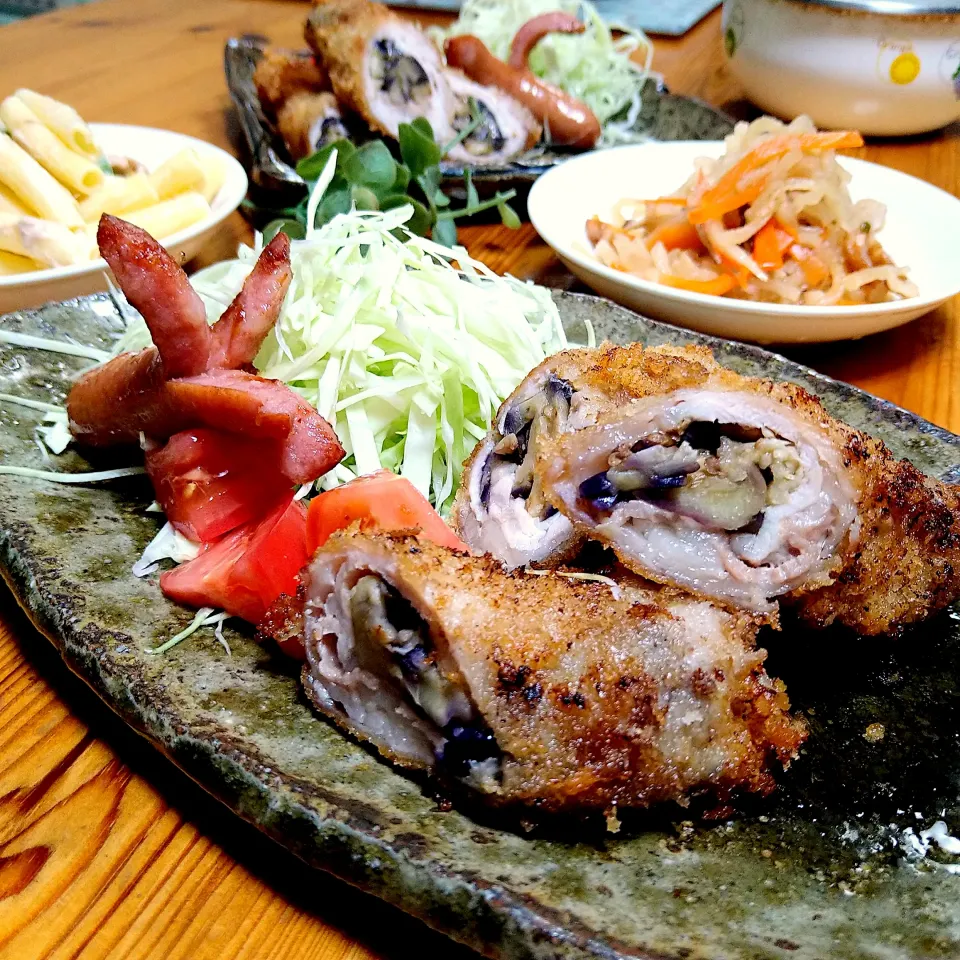 茄子の肉包み揚げ〜🍆|とまと🍅さん