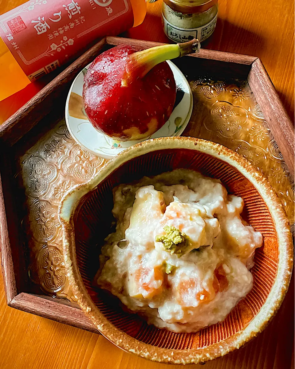 無花果とおろし山椒の煎り酒白和え|にゃんぺこさん