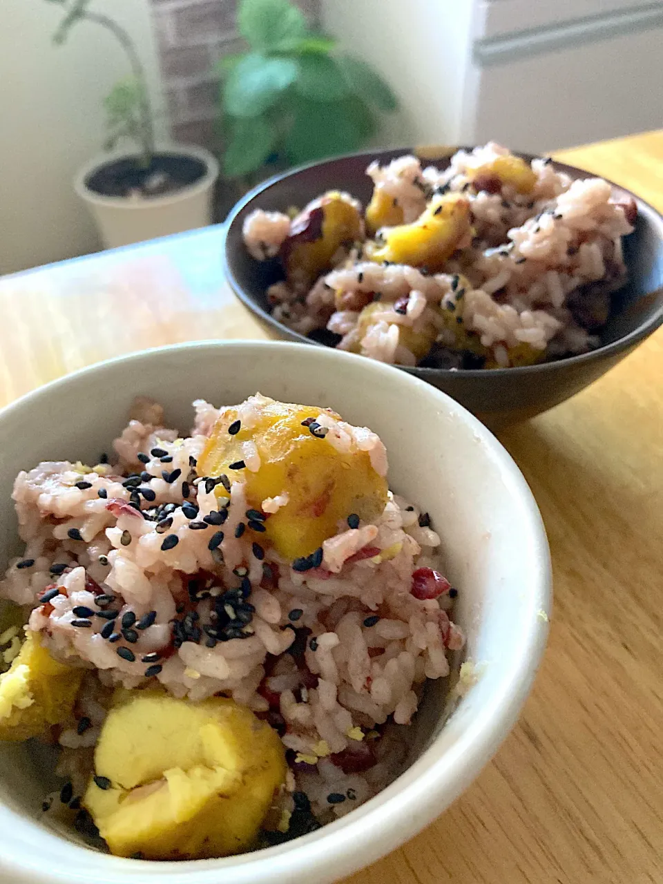 小豆入り栗ご飯🌰|さくたえさん