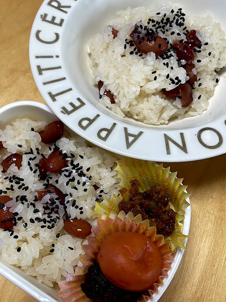 簡単赤飯と夜勤弁当|abekoさん