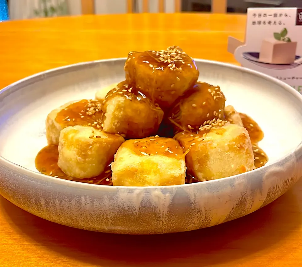 揚げ豆腐のごまあんかけ|とっぴぃさん