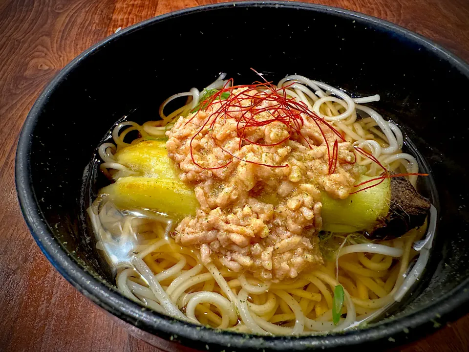 焼き茄子肉そぼろ温めん|半田手延べそうめんの店 阿波や壱兆さん