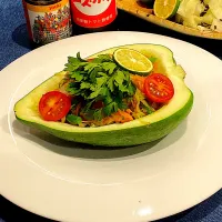 青パパイヤのソムタム風サラダ🥗トマトユズポン