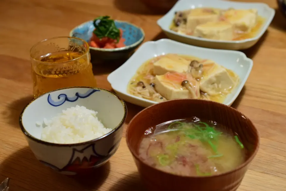 あんかけ豆腐と、かちーゆ|うにんぱすさん