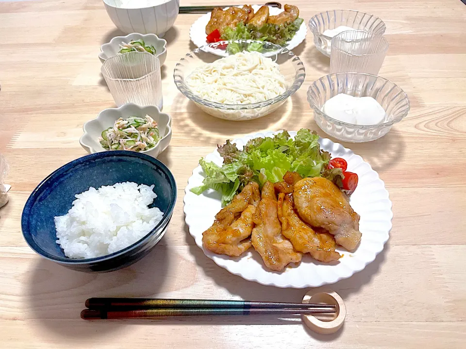 晩ご飯 豚のしょうが焼き|プリンさん