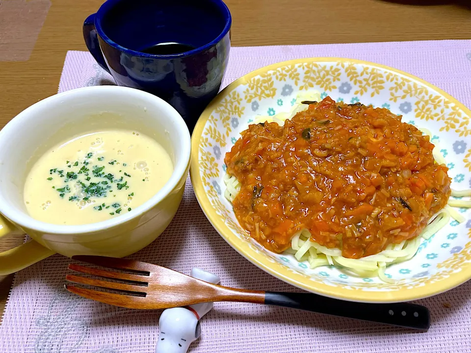 ミートスパで♪３人晩ごはん~(^^)❤︎|いつくしみちゃんさん