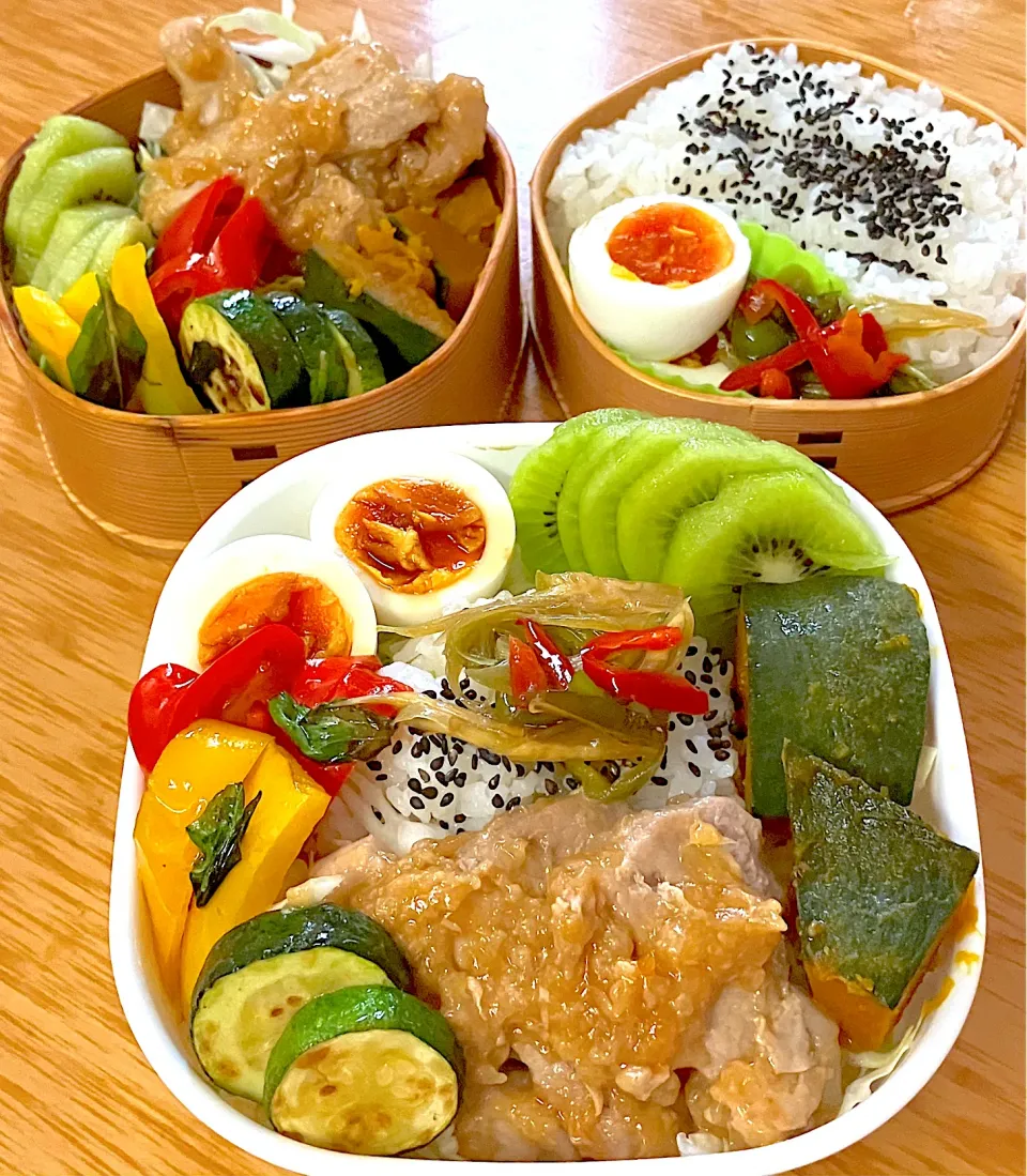 Snapdishの料理写真:家族お弁当🍱✌︎(๑˃̶͈̀◡︎˂̶͈́๑)✌︎ ❤️|ふみぃさん