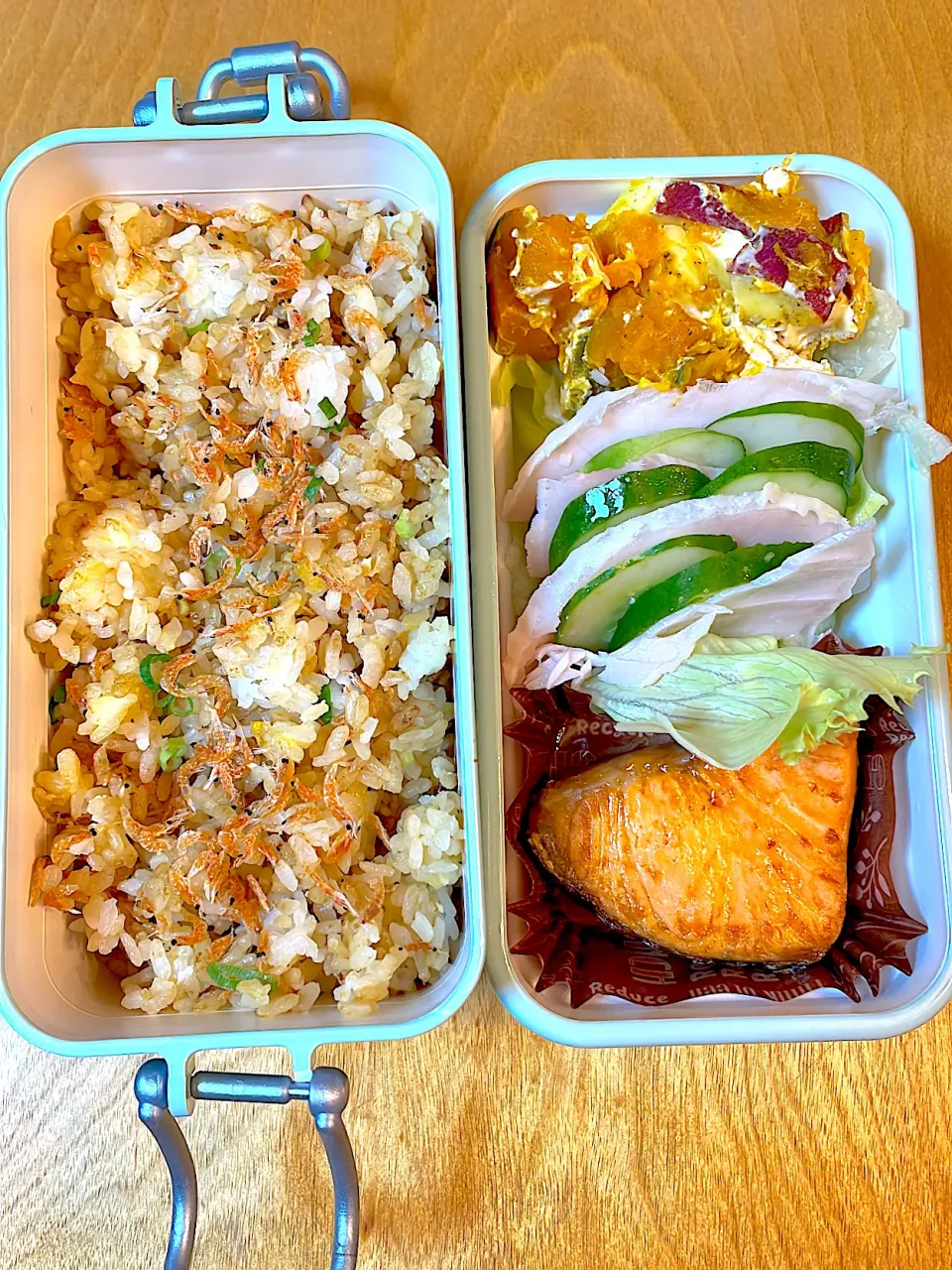 Snapdishの料理写真:オキアミチャーハン弁当|えつこさん