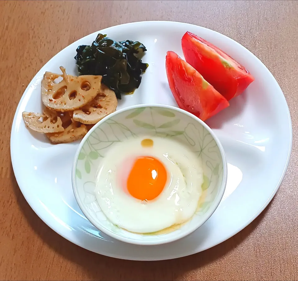 レンコンのきんぴら、ワカメの酢の物
トマト
卵
食パン|ナナさん