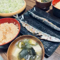 Snapdishの料理写真:秋刀魚定食|EX kotokoさん