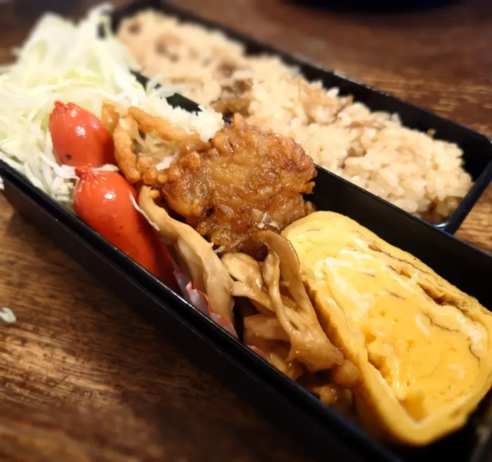 からあげと、赤ウインナー弁当(*^_^*)|しーPaPaさん