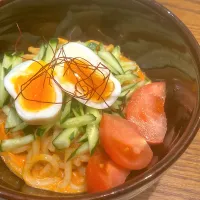 Snapdishの料理写真:ピリ辛ごまだれうどん|sakyu☆さん