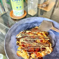 Snapdishの料理写真:オートミールお好み焼き(コーン入り)|tadaroさん