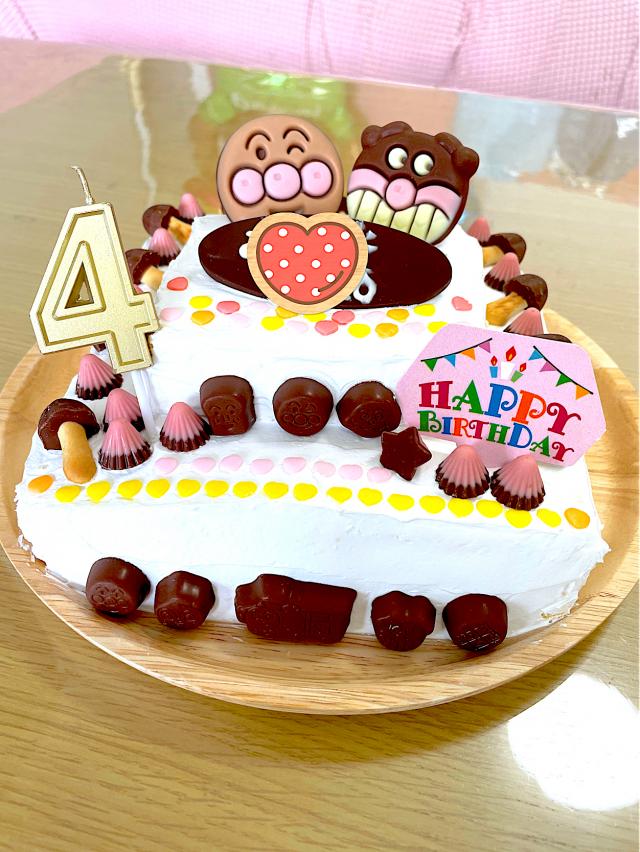 祝 4歳 次男君バースデーケーキ jkケーキ2024 6 20/yuu