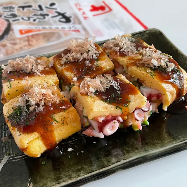 Snapdishの料理・レシピ写真:だし巻きたこ焼き｜くずしたこ焼きレシピ