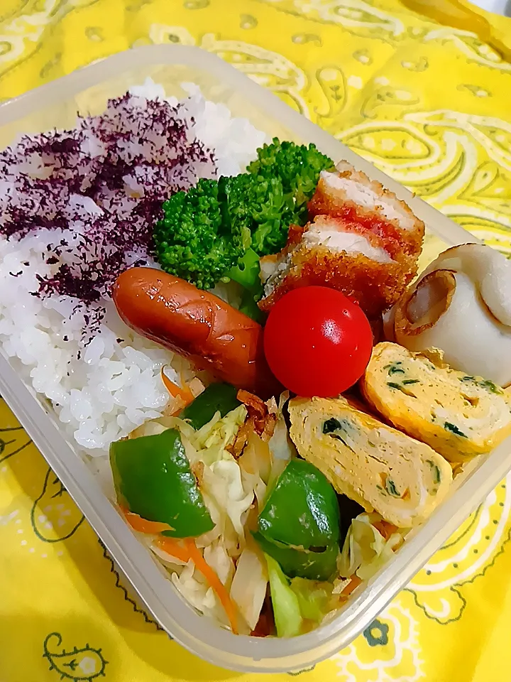 キャベツチャンプルーとんかつ弁当|yayoi.Kさん