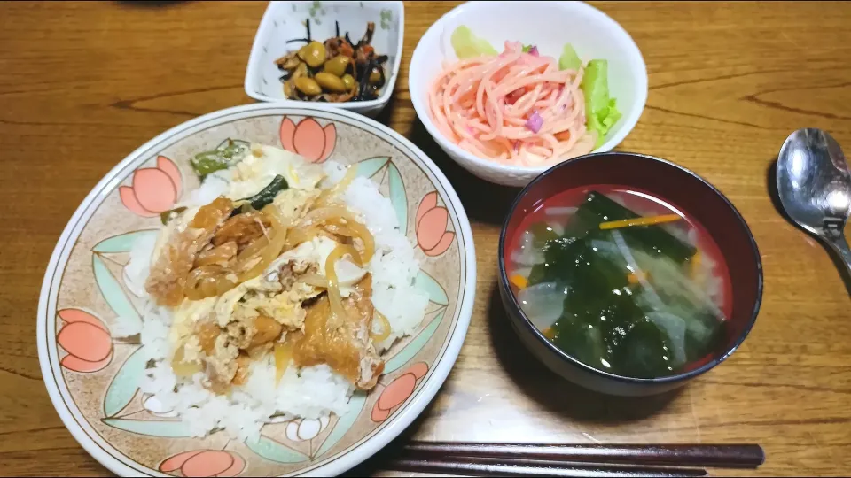 Snapdishの料理写真:キツネ丼定食|えぃみぃさん