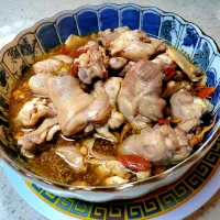 Snapdishの料理写真:steam chicken drumstick with chinese herbs.|Cindy Hoさん