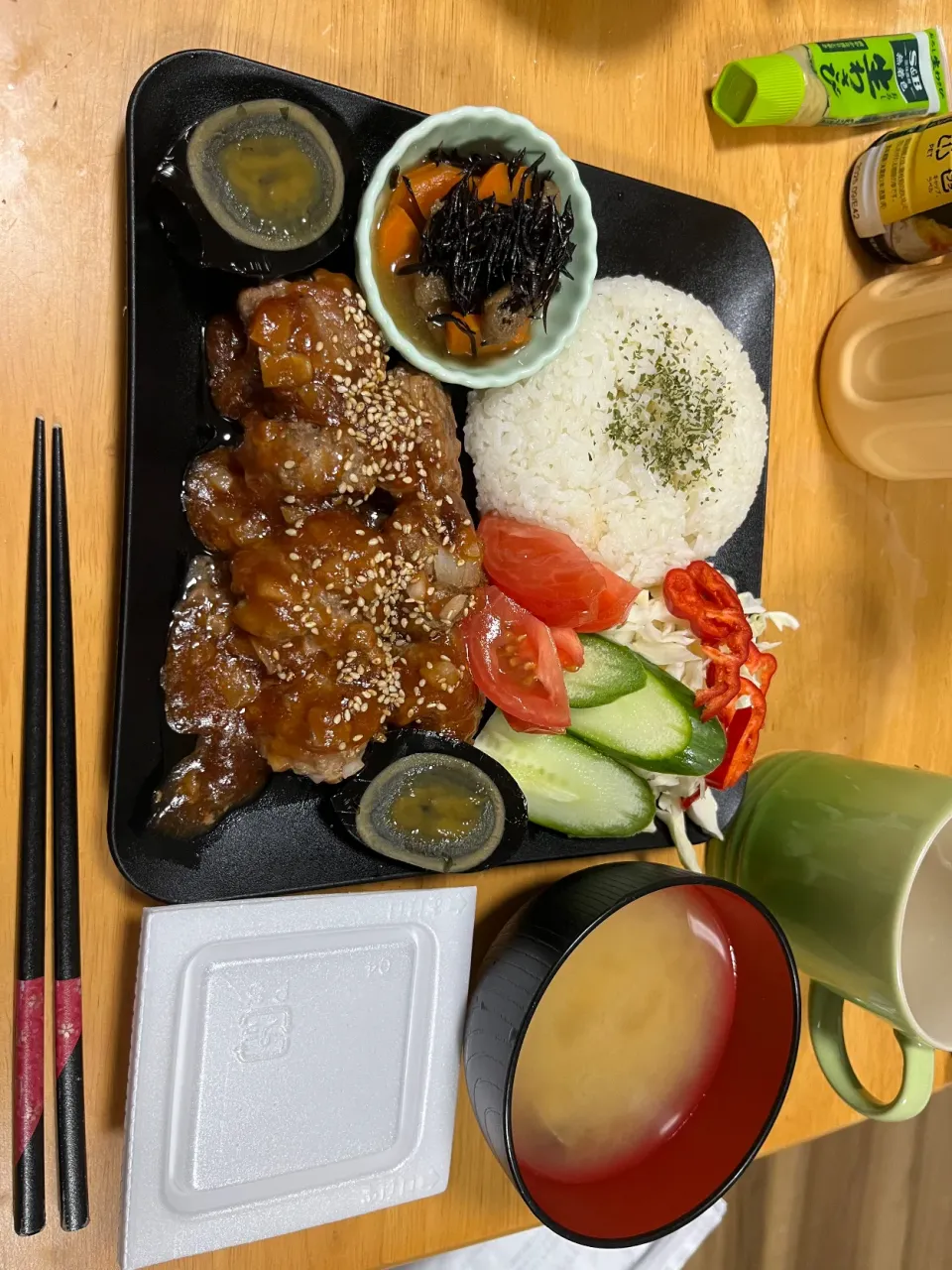 今日の晩御飯は揚げない肉団子の甘酢あんかけ✨|モモ&ハーブmama🐰🐹🐢🐠❤️さん