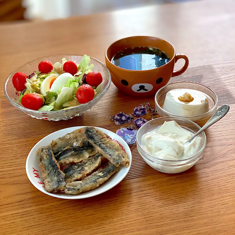 朝ご飯（さんまの竜田揚げ）|おやぢさん