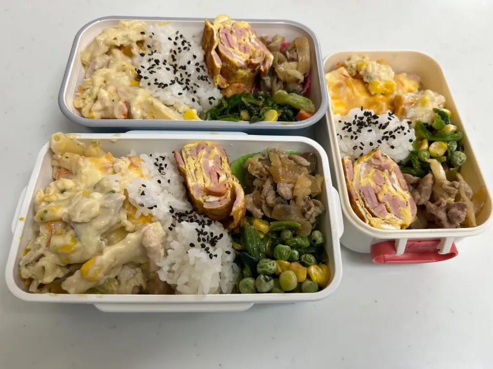 Snapdishの料理写真:娘と妻と僕のお弁当|もとくんさん