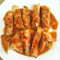 Snapdishの料理写真:Roasted chicken fillet with Red pepper|Mariano Ngさん