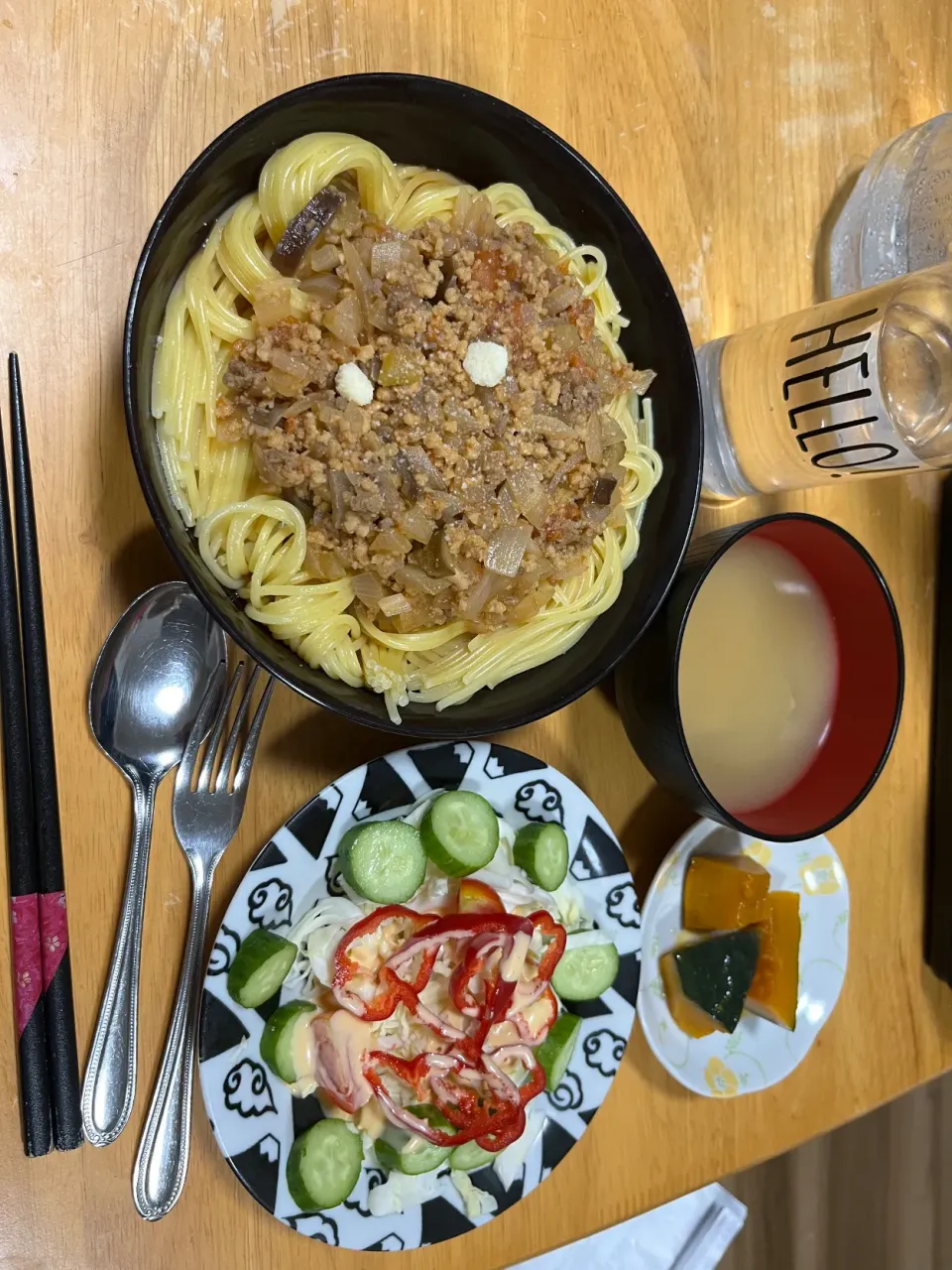 キャンドゥで買った大豆ミートを使ってミートパスタ🍝|モモ&ハーブmama🐰🐹🐢🐠❤️さん