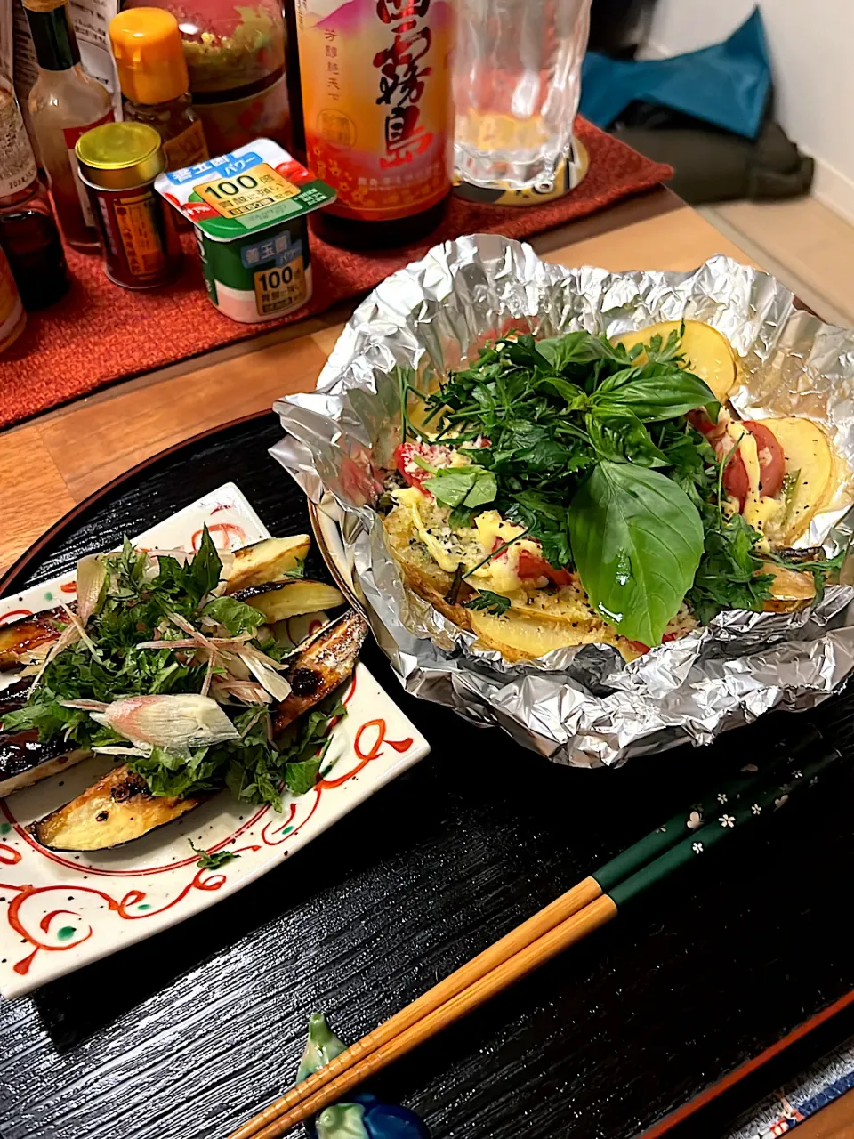 焼き茄子とじゃがいものトマトパン粉焼き|くろさん