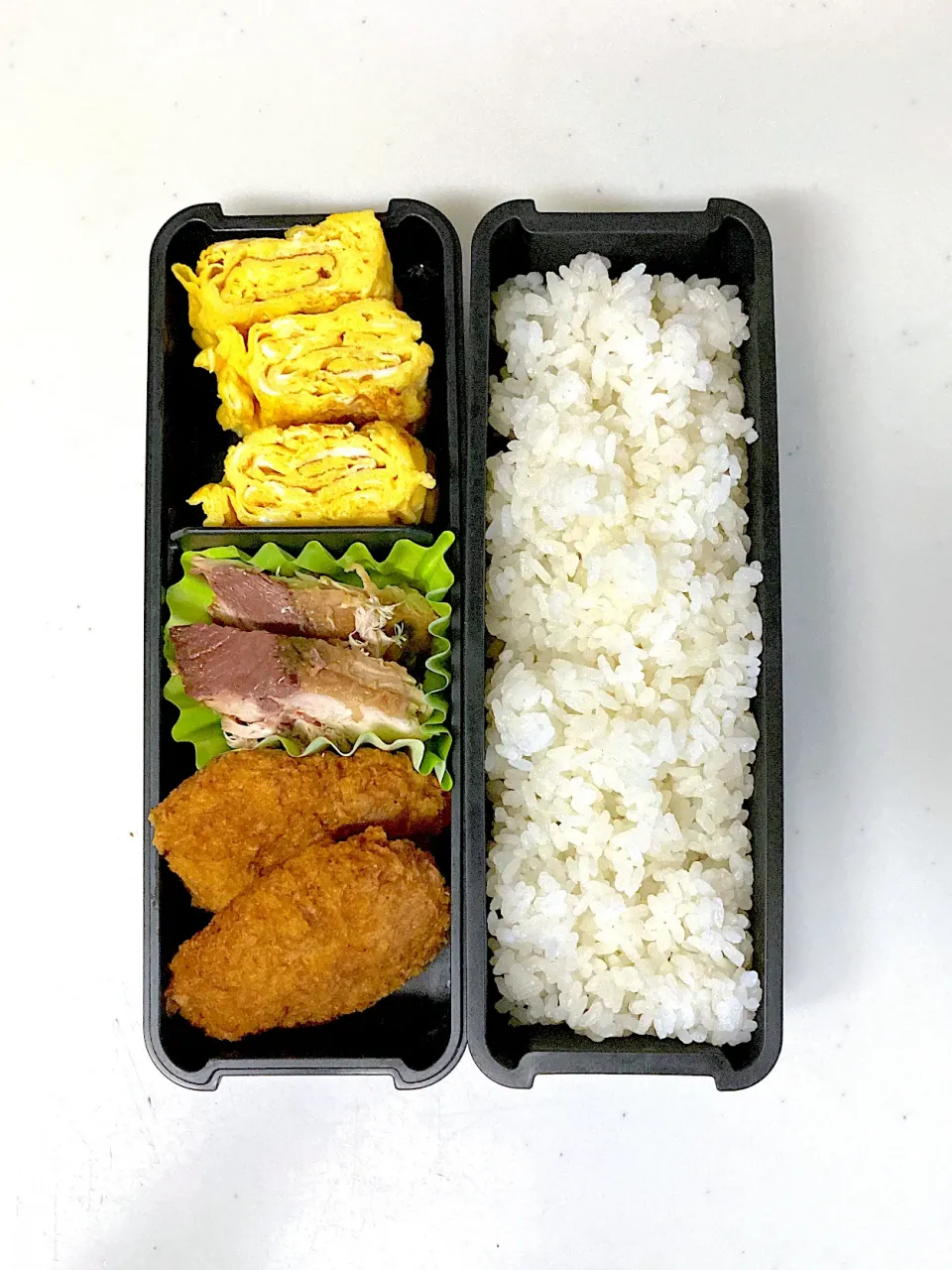 Snapdishの料理写真:高3になった次男くんへ　ソースかつと鰤の照り焼き弁当|晴れ時々弁当さん