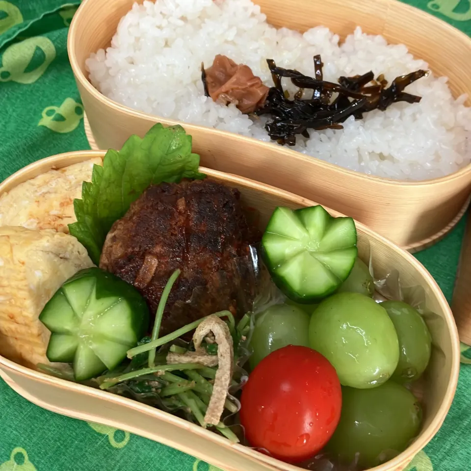 Snapdishの料理写真:ハンバーグ弁当|たんぽぽさん