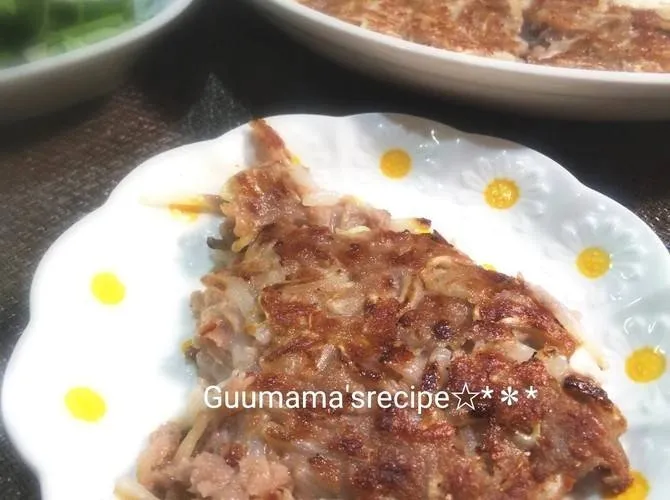 節約♡シャキシャキ♡もやしと豚ひき肉のチヂミ|Guuママさん