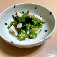 Snapdishの料理写真:ささみと刻みオクラとワカメの
ワサビと昆布茶和え🌿|🌿ぴぴさん