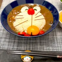 Snapdishの料理写真:きのこたっぷり♪月見カレー🌕🍛🍁