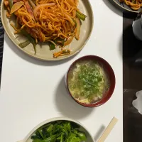 Snapdishの料理写真:ナポリタン　ほうれん草|yasuさん