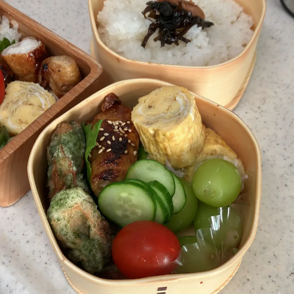 薄切り肉の長芋巻き弁当|たんぽぽさん