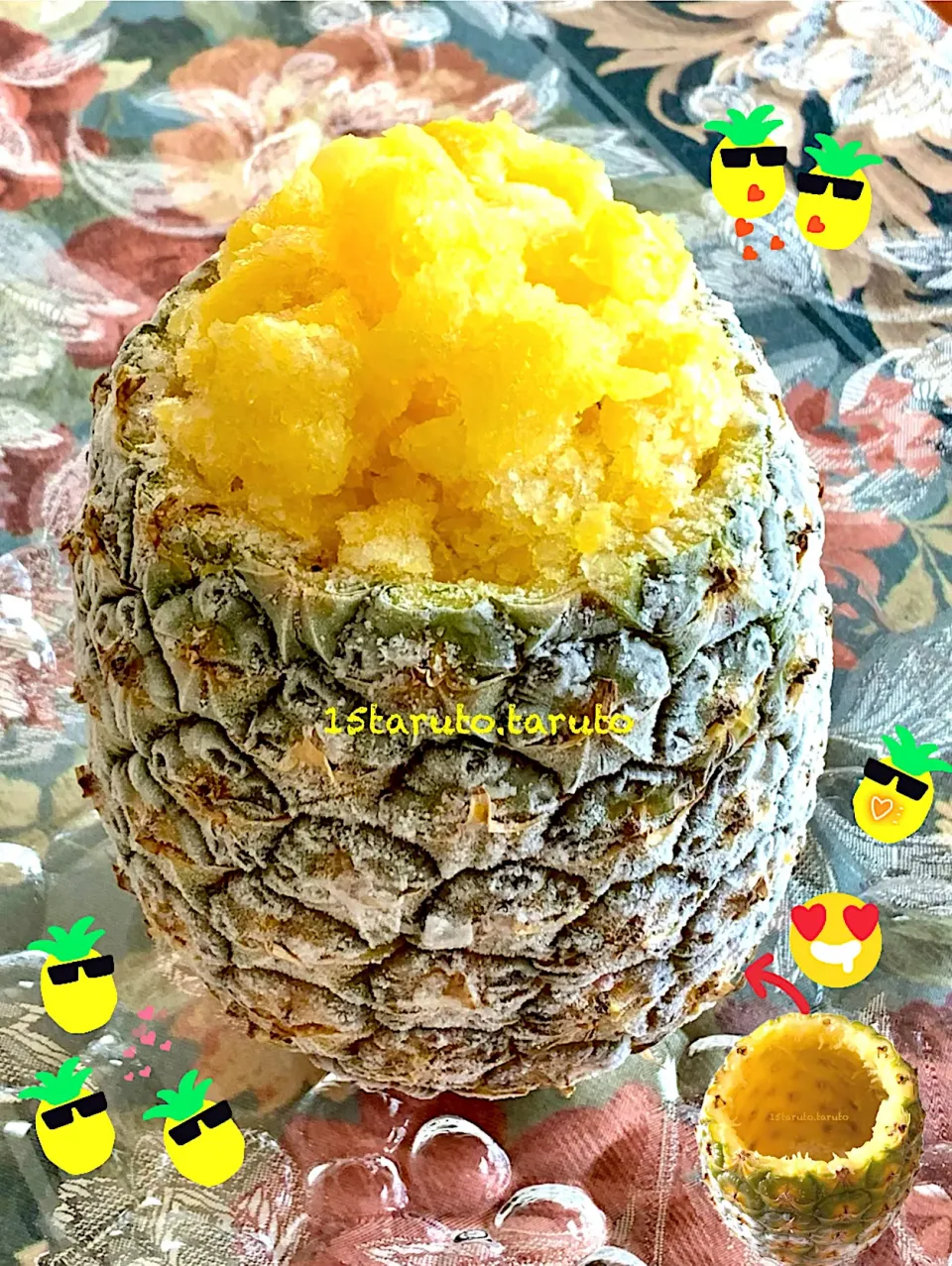 Snapdishの料理写真:完熟パイナップルシャーベット🍍|15taruto.tarutoさん