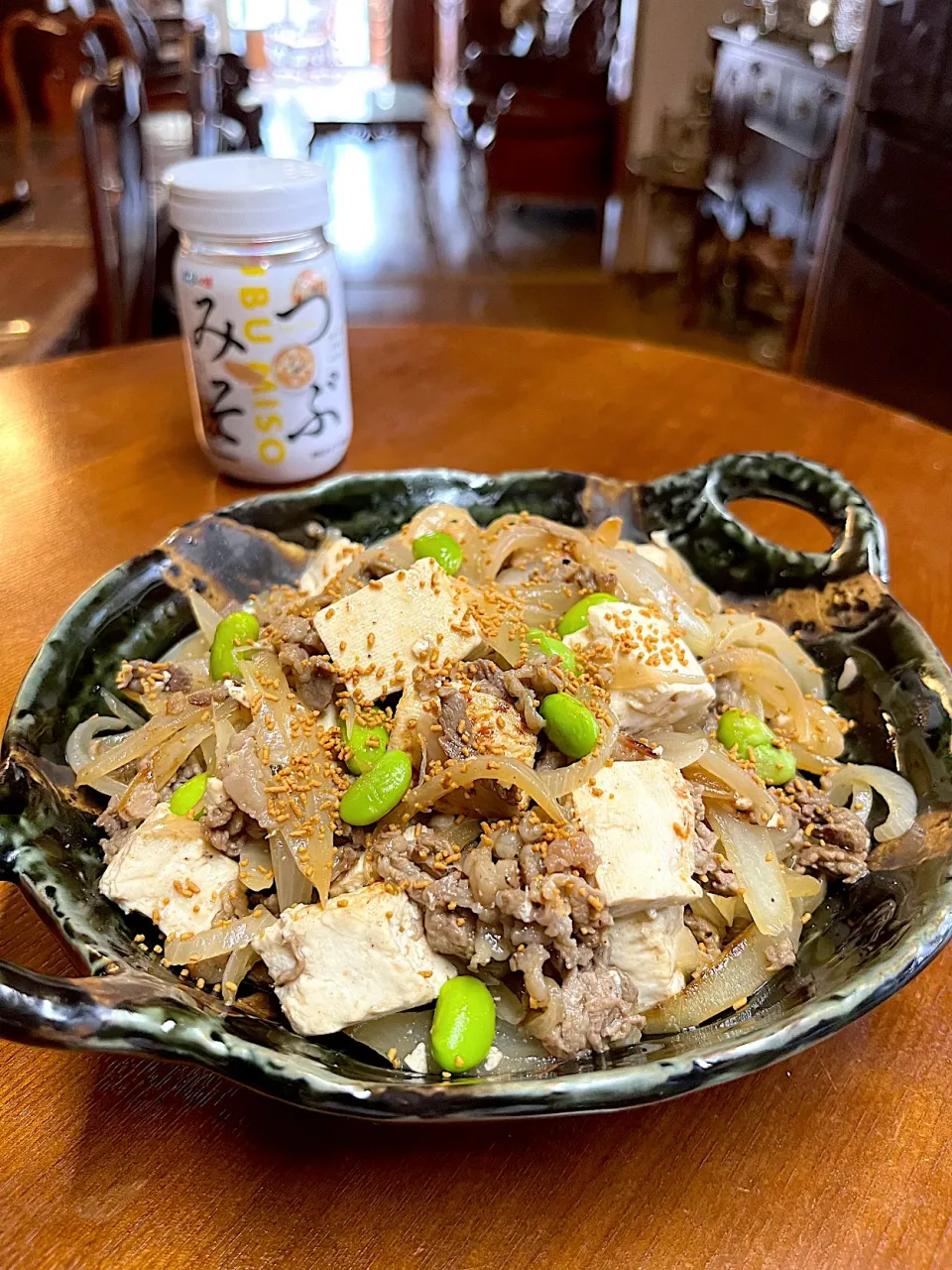 Snapdishの料理写真:牛肉豆腐＊つぶみそ|henryさん