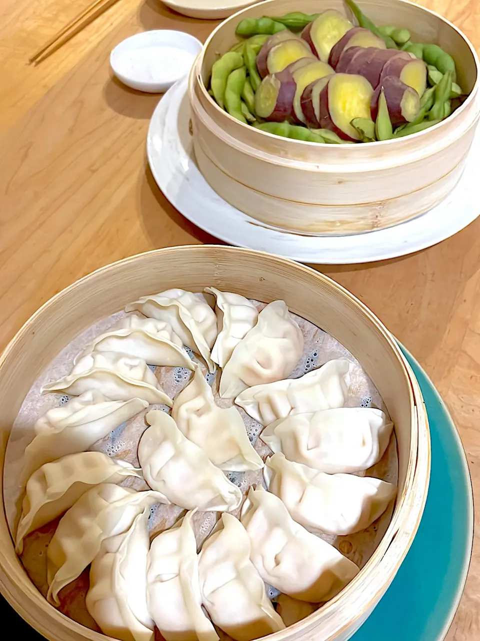 エビ餃子と蒸し野菜|ゆっちさん