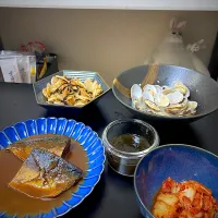 鯖の味噌煮&アサリの酒蒸し|わさおさん