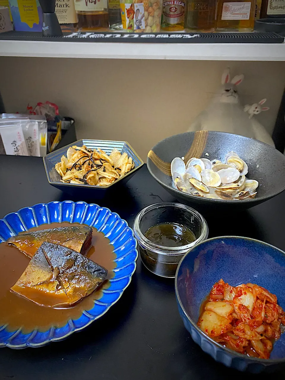 鯖の味噌煮&アサリの酒蒸し|わさおさん