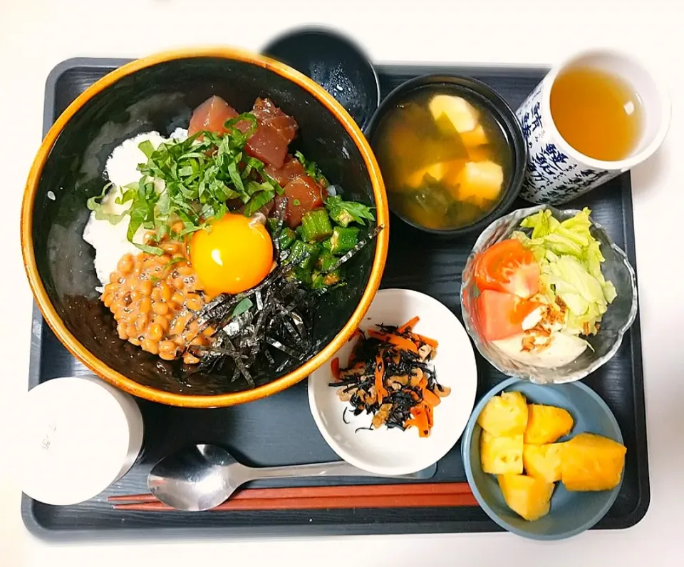 ネバネバ丼定食|Ayumiさん