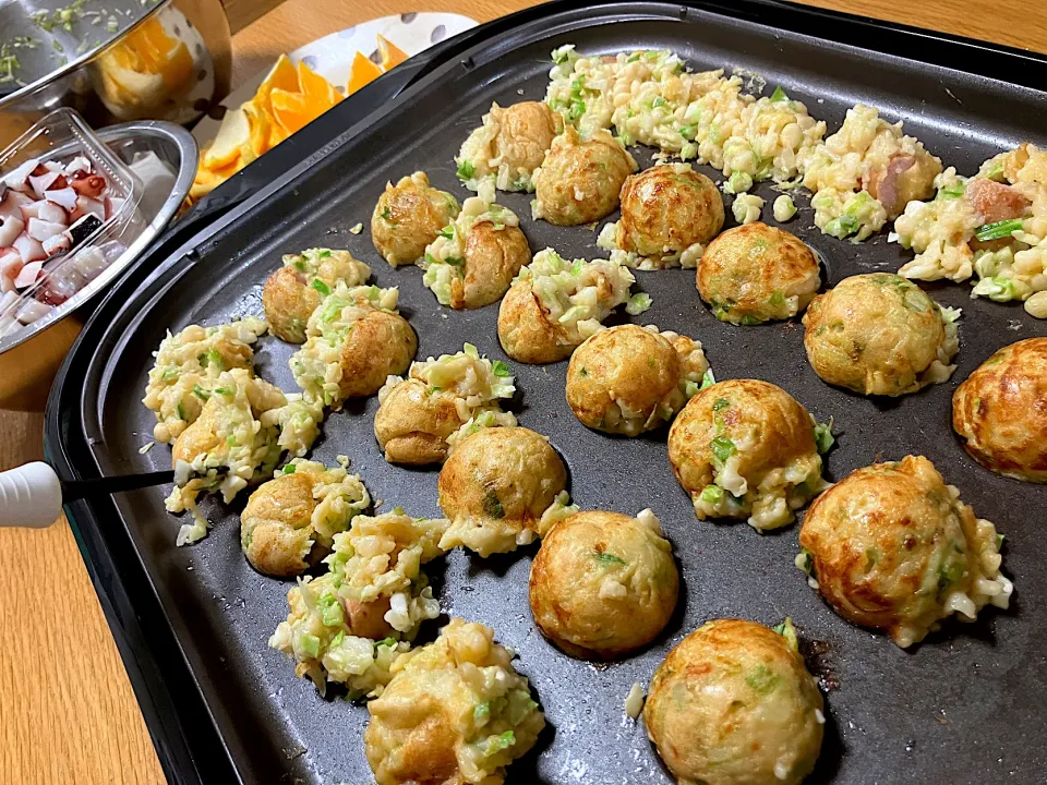 Snapdishの料理写真:＊たこ焼きパーティー🐙＊|＊抹茶＊さん