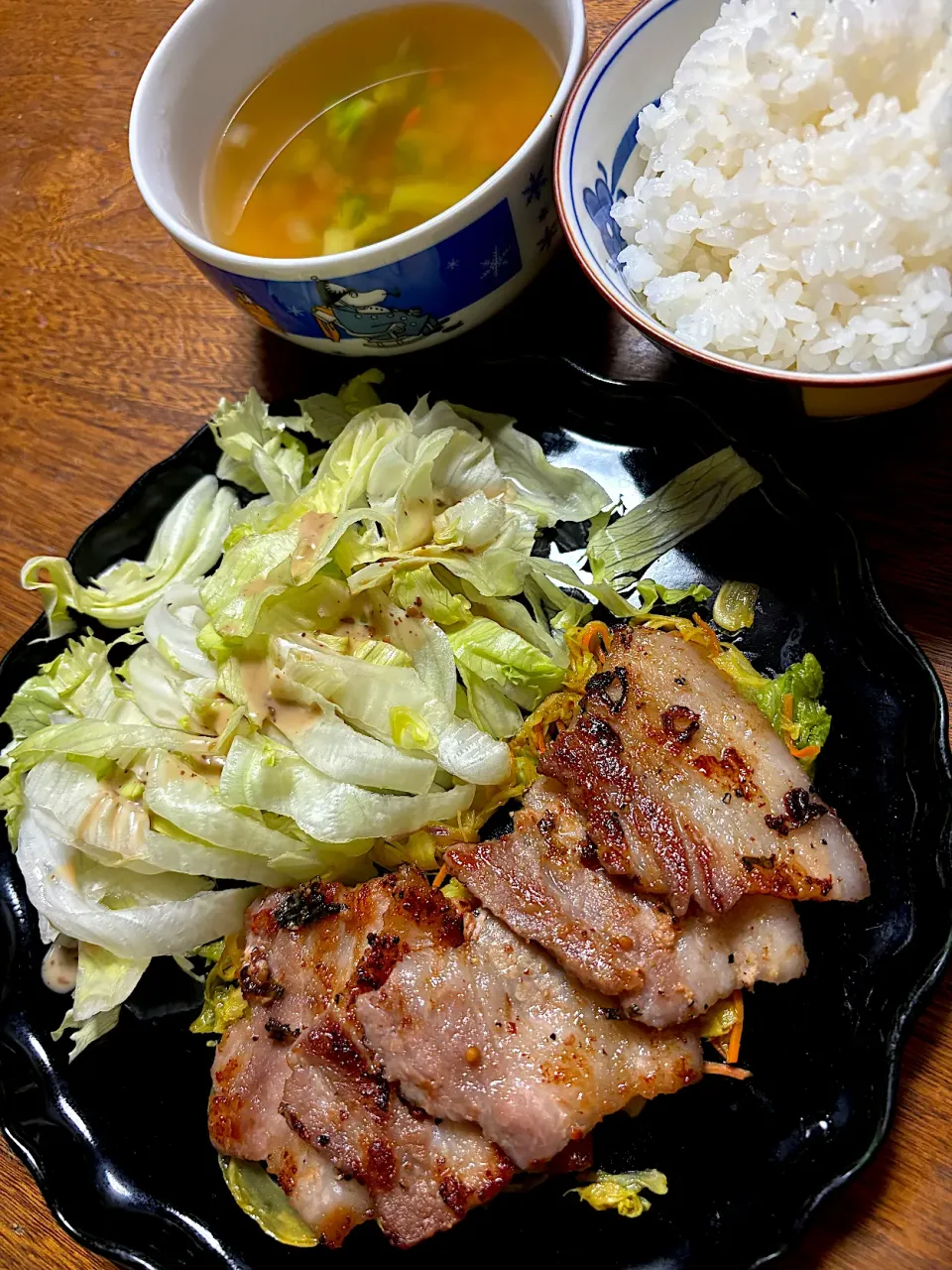 Snapdishの料理写真:豚バラ肉の味噌焼き|たつかばさん